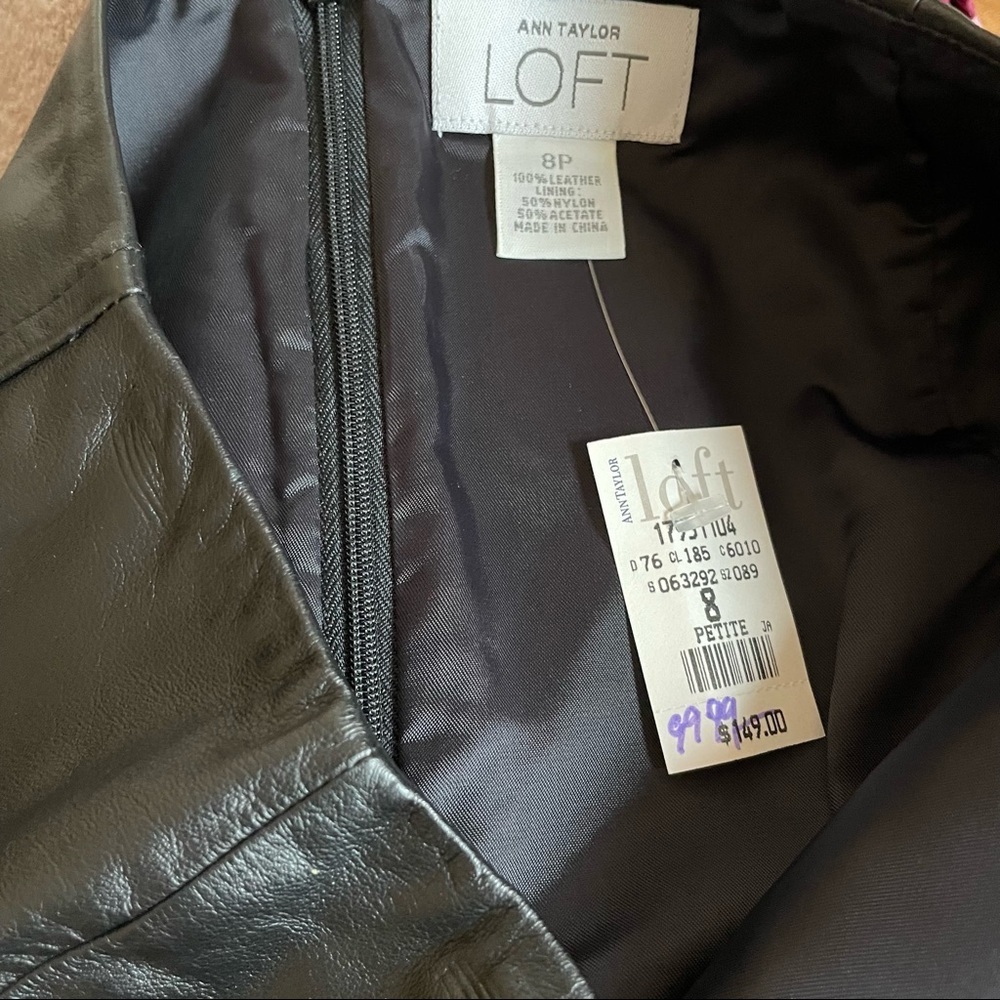 Loft | Black Leather Skirt - Picture 3 of 6